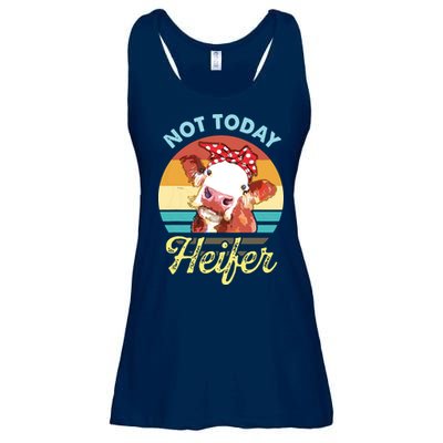 Vintage Not Today Heifer Cute Cow Gift For Women Men Farmer Ladies Essential Flowy Tank
