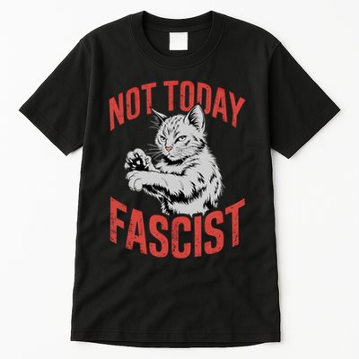 Vintage Not Today Fascist Funny Cat Meme  Tall T-Shirt