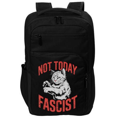 Vintage Not Today Fascist Funny Cat Meme  Impact Tech Backpack