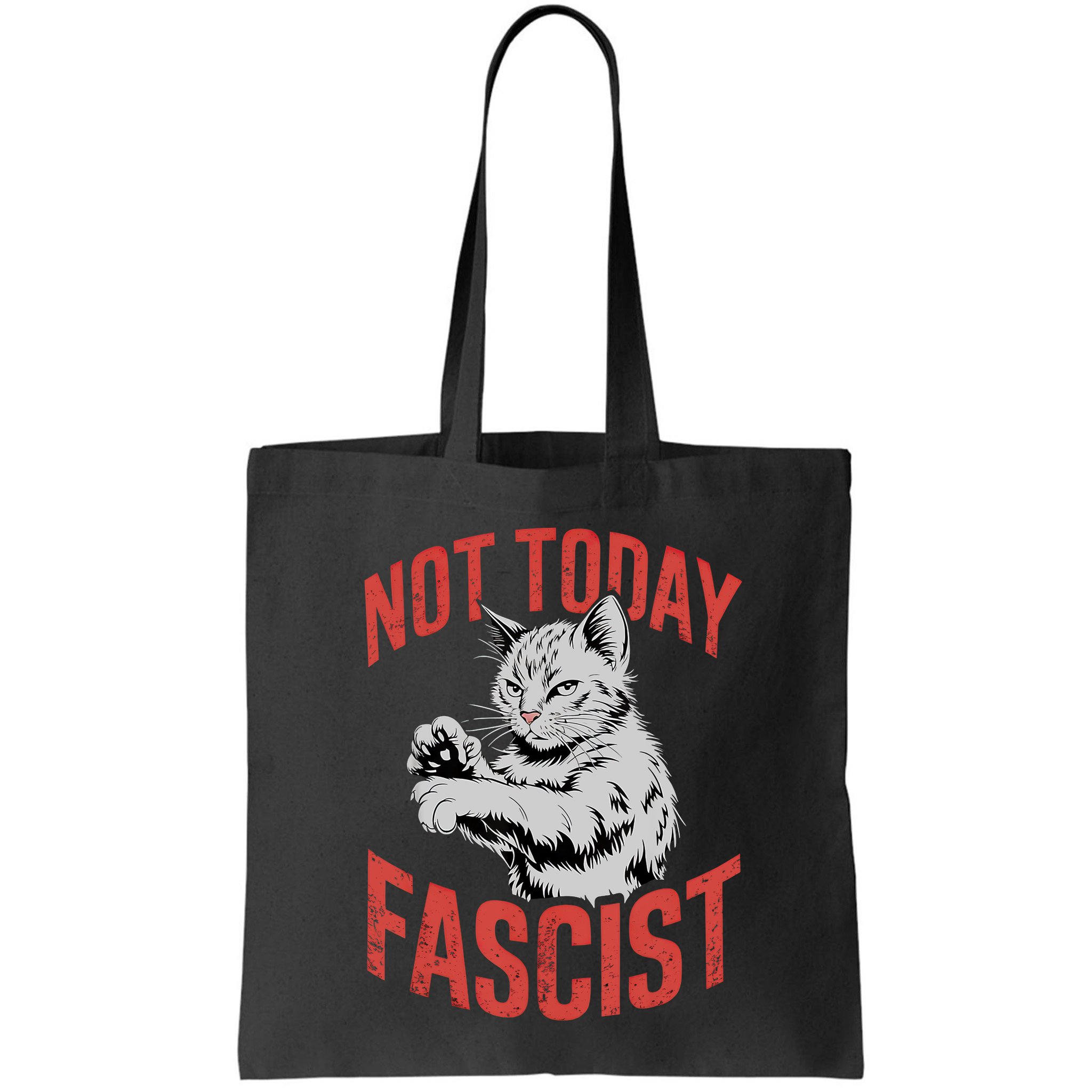 Vintage Not Today Fascist Funny Cat Meme  Bag