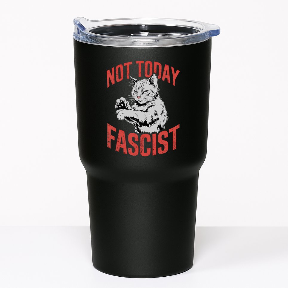 Vintage Not Today Fascist Funny Cat Meme  Tumbler