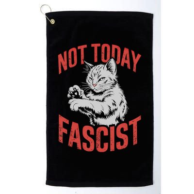 Vintage Not Today Fascist Funny Cat Meme  Golf Towel