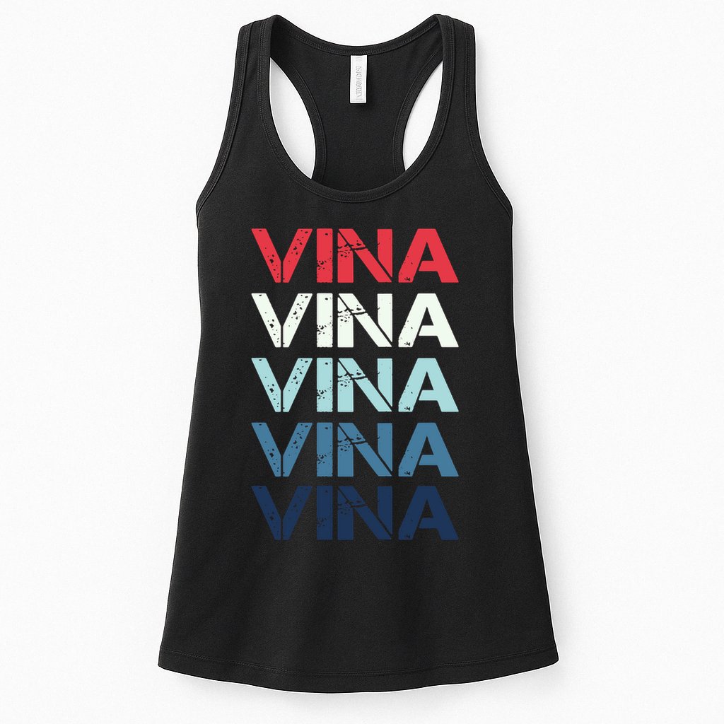 Vina Name T Shirt Vina Classic Vintage Womens Tank Top
