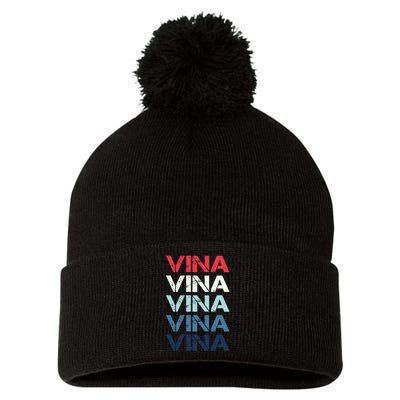 Vina Name T Shirt Vina Classic Vintage Pom Pom 12in Knit Beanie