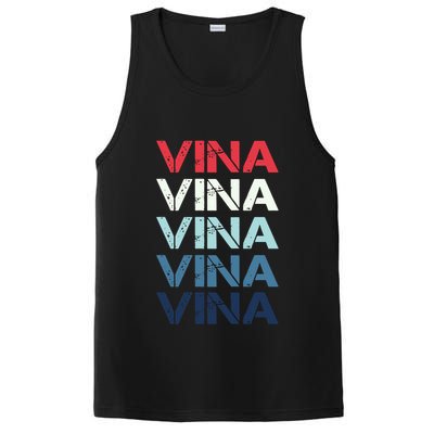 Vina Name T Shirt Vina Classic Vintage PosiCharge Competitor Tank