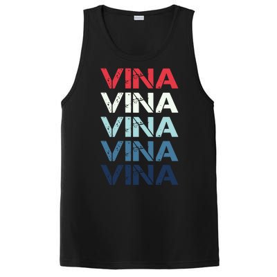 Vina Name T Shirt Vina Classic Vintage PosiCharge Competitor Tank