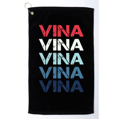 Vina Name T Shirt Vina Classic Vintage Golf Towel