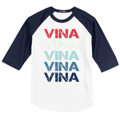 Vina Name T Shirt Vina Classic Vintage Baseball Sleeve Shirt