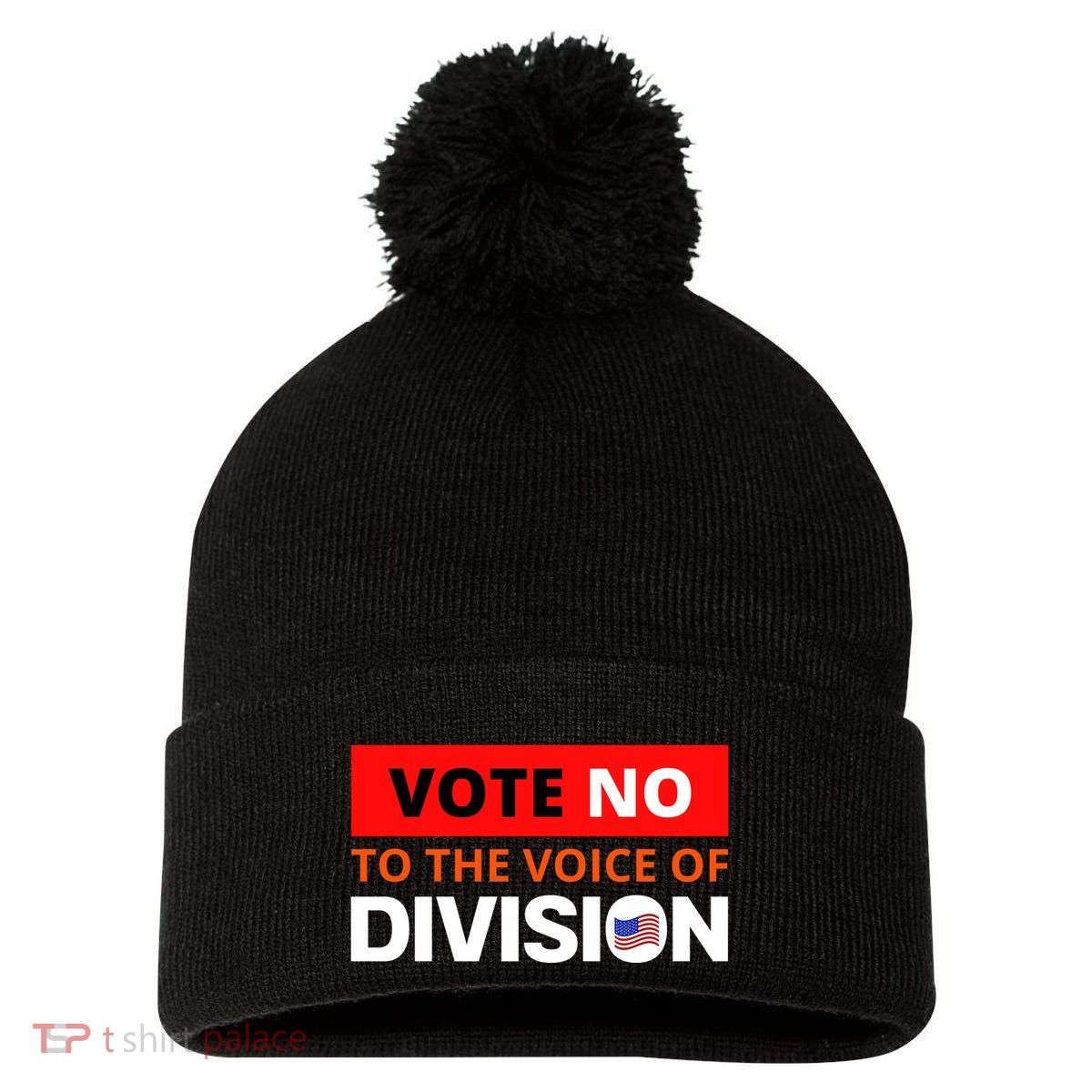 Vote No To The Voice Of Division Pom Pom 12in Knit Beanie