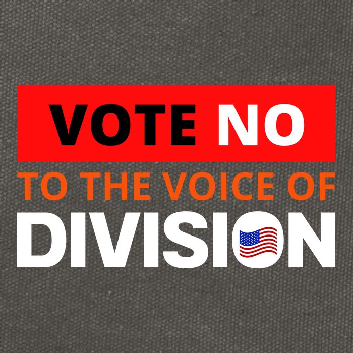 Vote No To The Voice Of Division Cotton Canvas Backpack