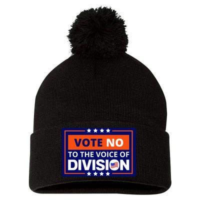 Vote No To The Voice Of Division Pom Pom 12in Knit Beanie