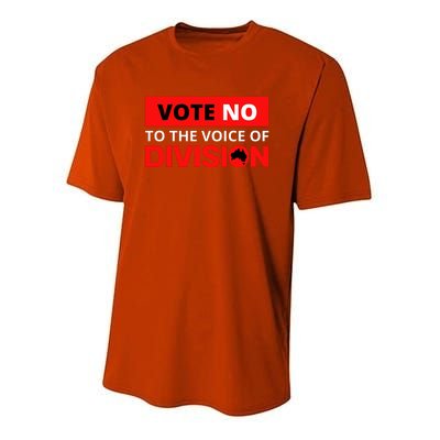 Vote No To The Voice Of Division Youth Performance Sprint T-Shirt