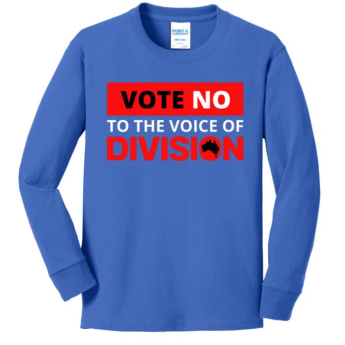 Vote No To The Voice Of Division Kids Long Sleeve Shirt