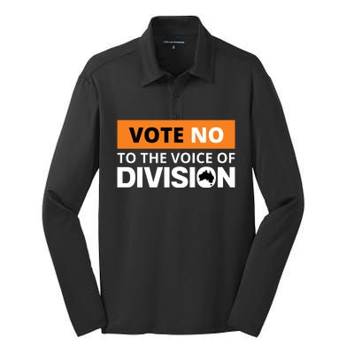 Vote No To The Voice Of Division Silk Touch Performance Long Sleeve Polo