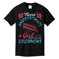 Vintage Never Underestimate Girl Who Plays Xylophone Musical Kids T-Shirt