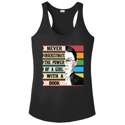 Vintage Never Underestimate The Power Of A Girl With A Book Gift Ladies PosiCharge Competitor Racerback Tank