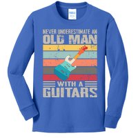 Vintage Never Underestimate An Old With Classic Car Cool Gift Kids Long Sleeve Shirt