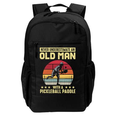 Vintage Never Underestimate An Old Man Pickleball Paddle Backpack