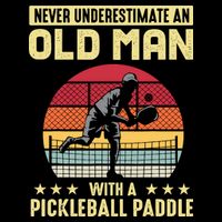 Vintage Never Underestimate An Old Man Pickleball Paddle Baby Bodysuit