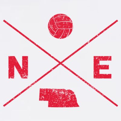 Vintage Nebraska Volleyball Player Coach Distressed T-Shirt