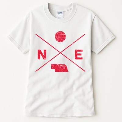 Vintage Nebraska Volleyball Player Coach Distressed Tall T-Shirt