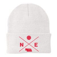 Vintage Nebraska Volleyball Player Coach Distressed Beanie