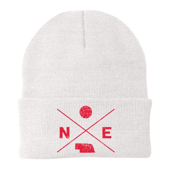 Vintage Nebraska Volleyball Player Coach Distressed Beanie