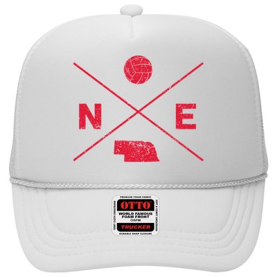 Vintage Nebraska Volleyball Player Coach Distressed Trucker Hat