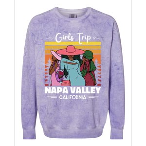 Vacation Napa Valley California Wine Trip Funny Gift Colorblast Crewneck Sweatshirt