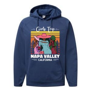 Vacation Napa Valley California Wine Trip Funny Gift Performance Fleece Hoodie