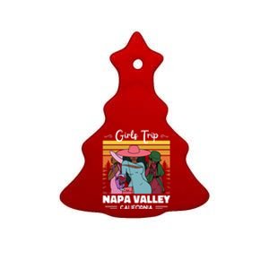 Vacation Napa Valley California Wine Trip Funny Gift Ceramic Tree Ornament