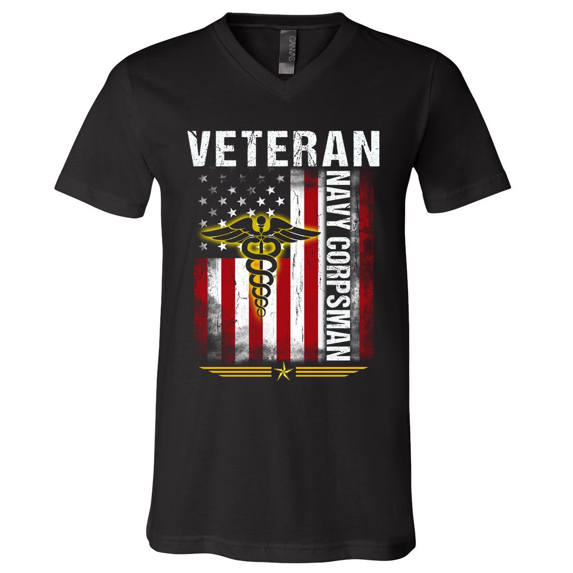 Veteran Na Vy Corpsman V-Neck T-Shirt