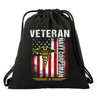 Veteran Na Vy Corpsman Drawstring Bag