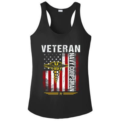 Veteran Na Vy Corpsman Ladies PosiCharge Competitor Racerback Tank