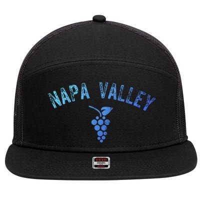 Vintage Napa Valley California Wine Country Meaningful Gift Souvenir Meaningful 7 Panel Mesh Trucker Snapback Hat