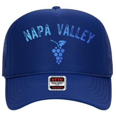 Vintage Napa Valley California Wine Country Meaningful Gift Souvenir Meaningful High Crown Mesh Back Trucker Hat