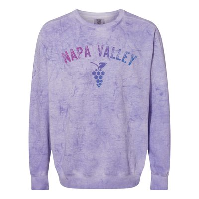 Vintage Napa Valley California Wine Country Gift Souvenir Gift Colorblast Crewneck Sweatshirt