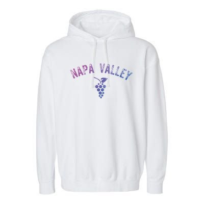 Vintage Napa Valley California Wine Country Gift Souvenir Gift Garment-Dyed Fleece Hoodie