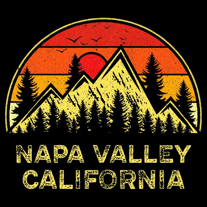 Vintage Napa Valley California Ca Mountains Hiking Souvenir T-Shirt