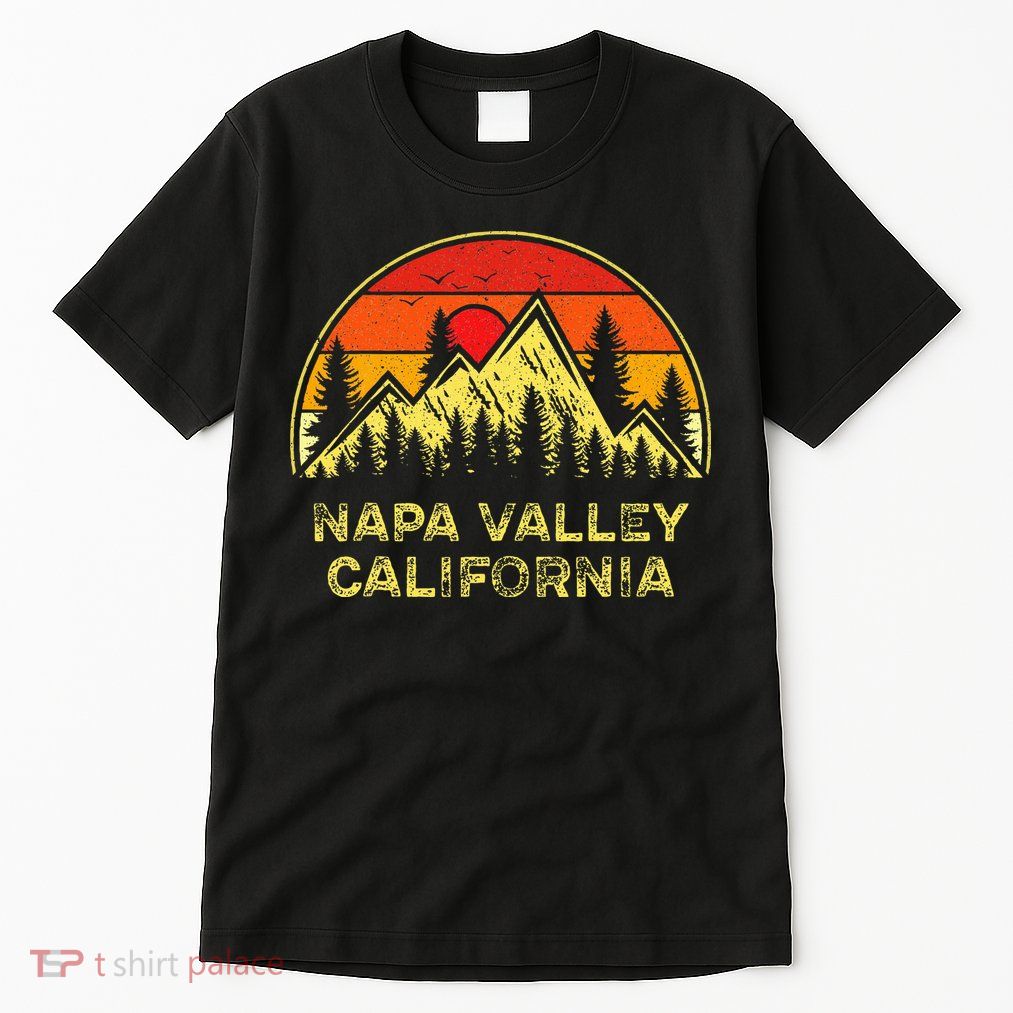 Vintage Napa Valley California Ca Mountains Hiking Souvenir Tall T-Shirt