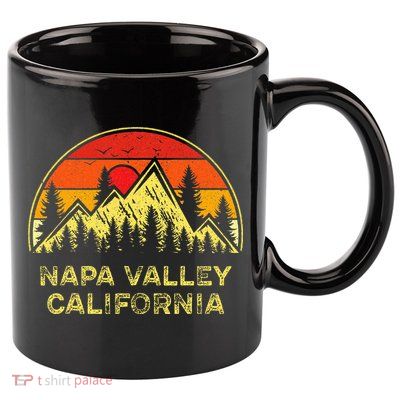 Vintage Napa Valley California Ca Mountains Hiking Souvenir 11oz C Handle Ceramic Mug