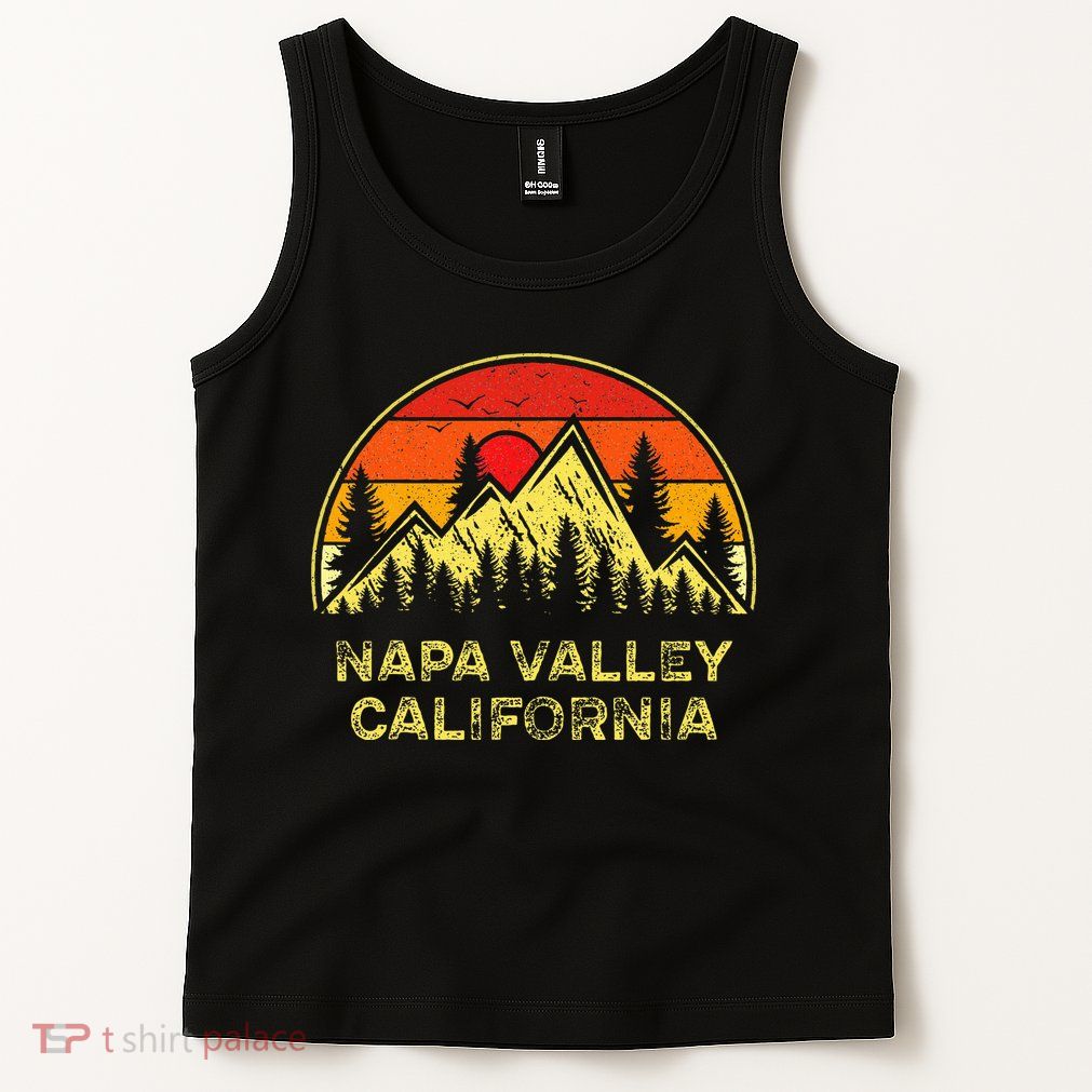 Vintage Napa Valley California Ca Mountains Hiking Souvenir Tank Top