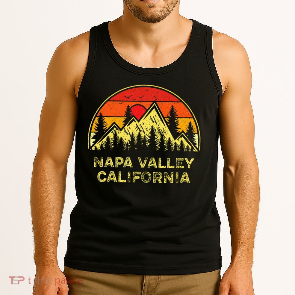 Vintage Napa Valley California Ca Mountains Hiking Souvenir Tank Top