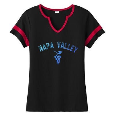 Vintage Napa Valley California Wine Country Gift Souvenir Gift Ladies Halftime Notch Neck Tee