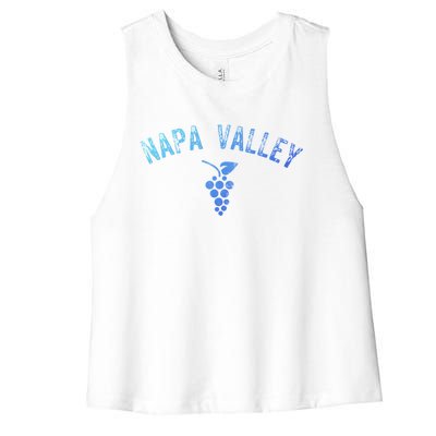 Vintage Napa Valley California Wine Country Gift Souvenir Gift Women's Racerback Cropped Tank