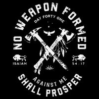 Vintage No Weapon Formed Against Me Shall Prosper Christian Button