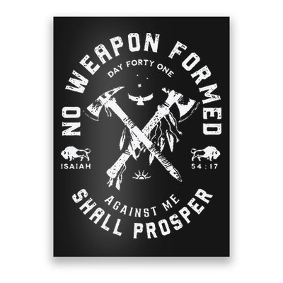 Vintage No Weapon Formed Against Me Shall Prosper Christian Poster