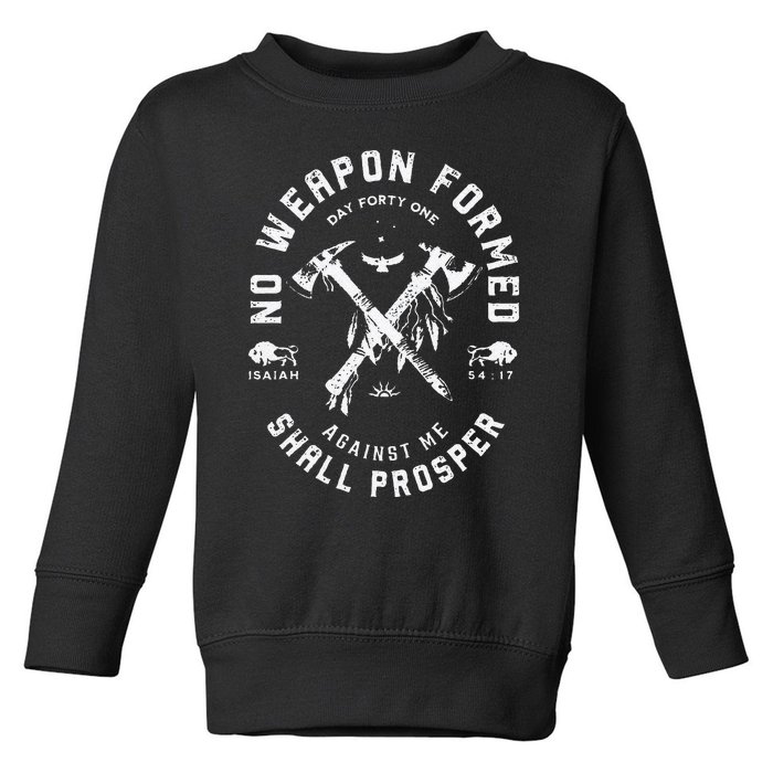 Vintage No Weapon Formed Against Me Shall Prosper Christian Toddler Sweatshirt