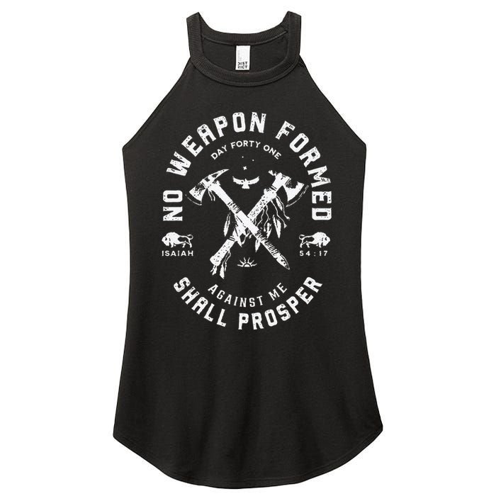 Vintage No Weapon Formed Against Me Shall Prosper Christian Women's Perfect Tri Rocker Tank