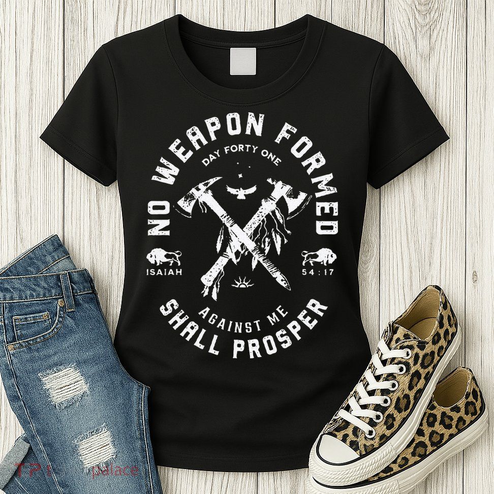 Vintage No Weapon Formed Against Me Shall Prosper Christian Womens T-Shirt